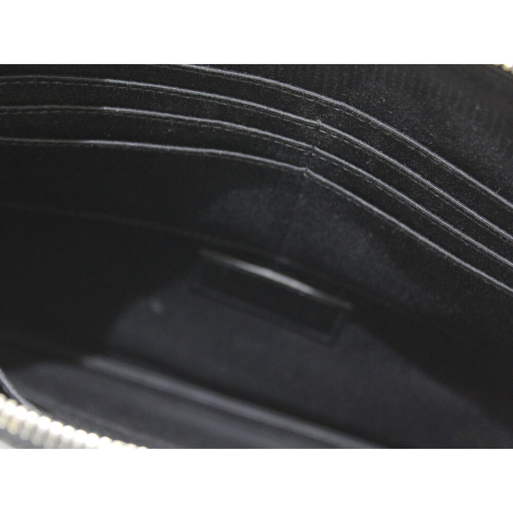 SAINT LAURENT Clutch Bag Shoulder Black Leather - Picture 6 of 7